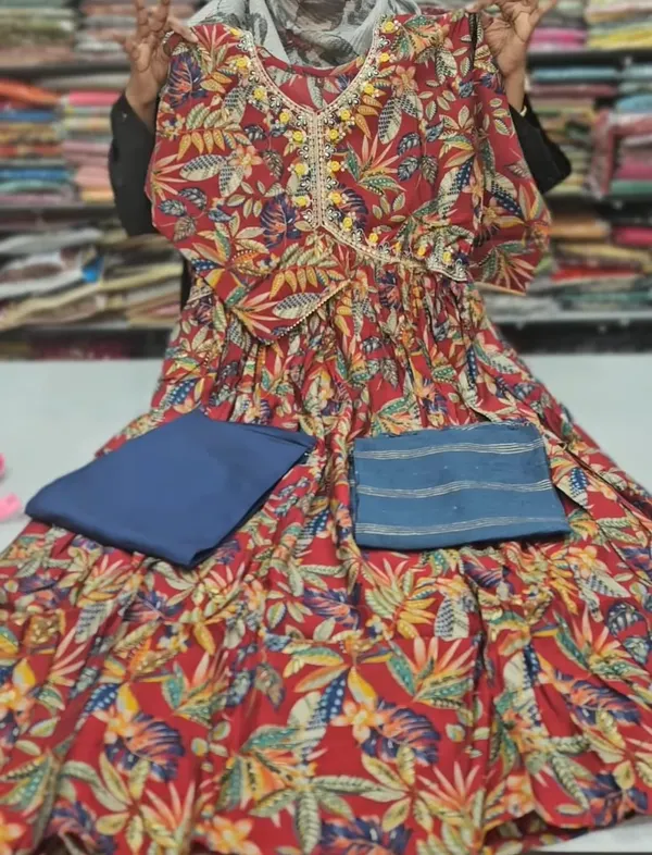 Nayra Cut Kurti with Bottom & Dupatta | TS1835